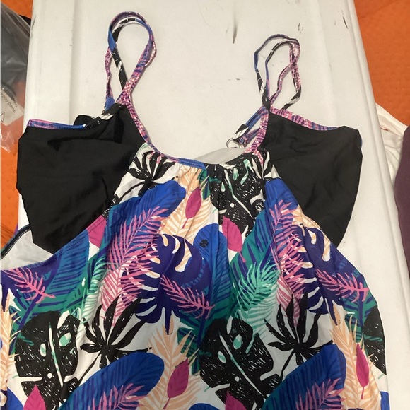 Womens Tankini Swimsuits with Boy Shorts Tummy Control Plus Size Modest 22W - Picture 2 of 6